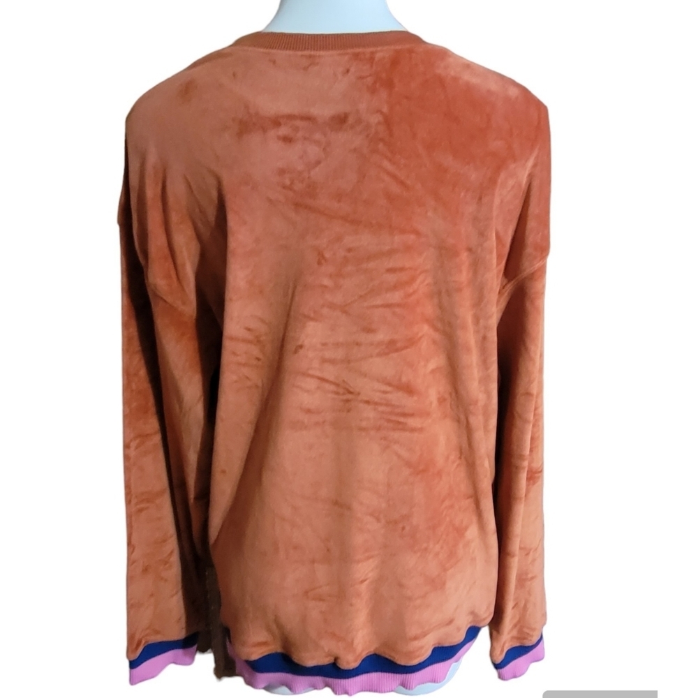 Ascot and Hart Velour Sweatshirt Rust Size M - Picture 5 of 11